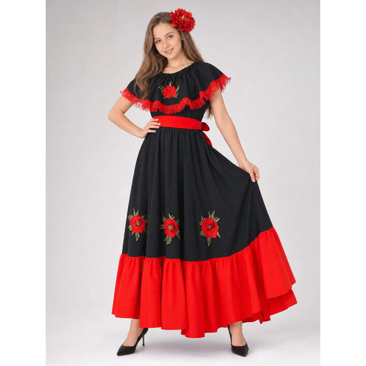 Children's flamenco-style Halloween costume dress