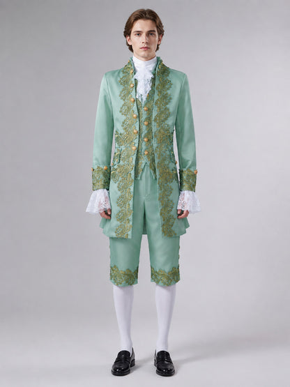 Light Green Prince-Style Cosplay Costume on-model view