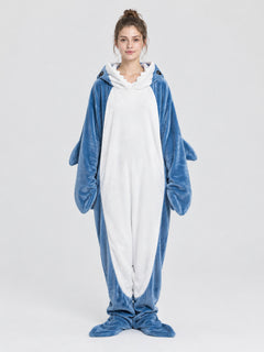 Blue Shark Kigurumi Pajama with Hood