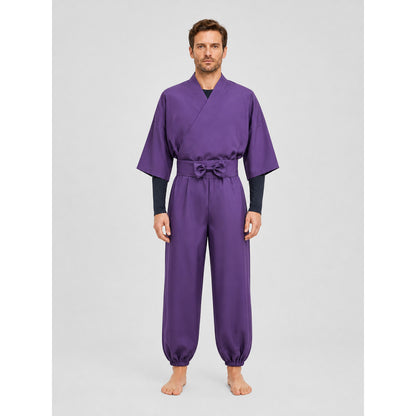 Anime Cosplay Ninja Costume, Japanese-Style Jumpsuit on-model view