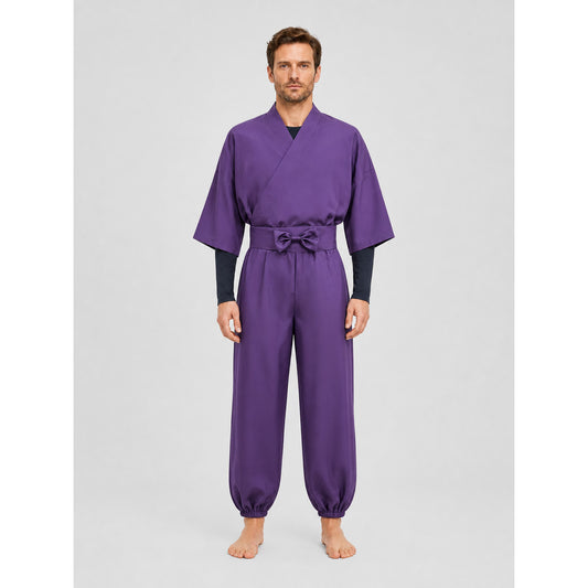 Anime Cosplay Ninja Costume, Japanese-Style Jumpsuit on-model view