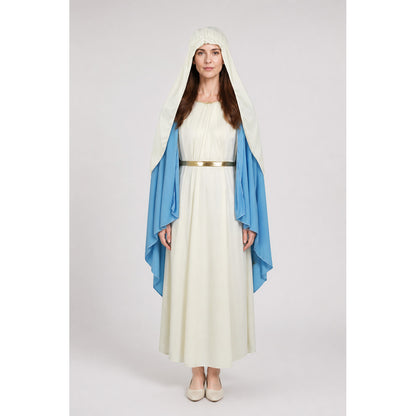Long Hooded Robe, Blue Capes, Gold Belt main product view