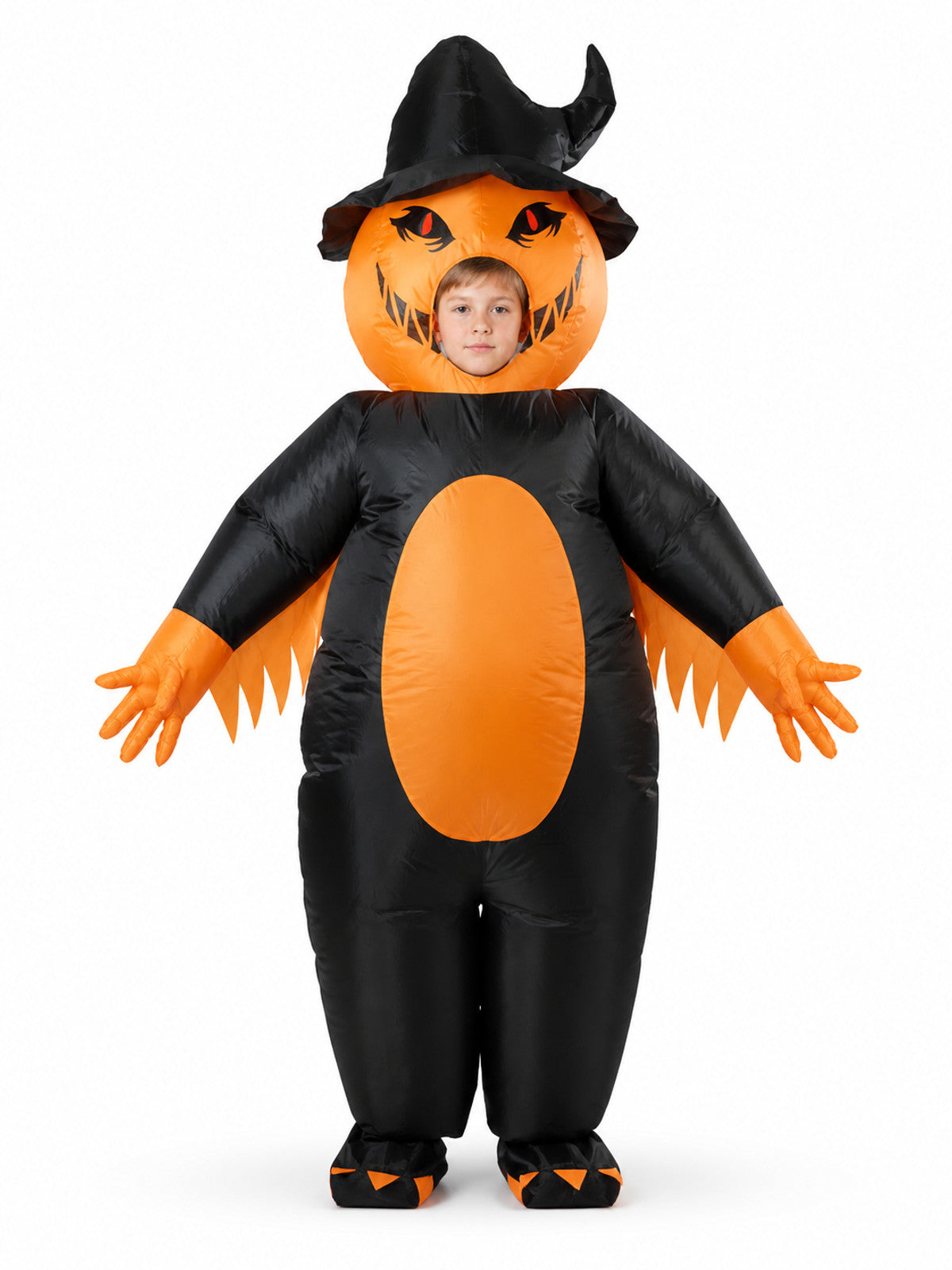 Inflatable Pumpkin Costume with Sharp Spikes for Halloween front view