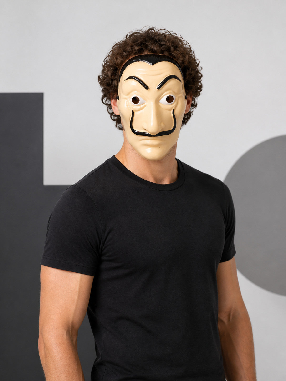 Carnival Mask with Mustache and Eyebrows for Cosplay