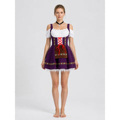 Strappy Cosplay Dress with Apron for Stage