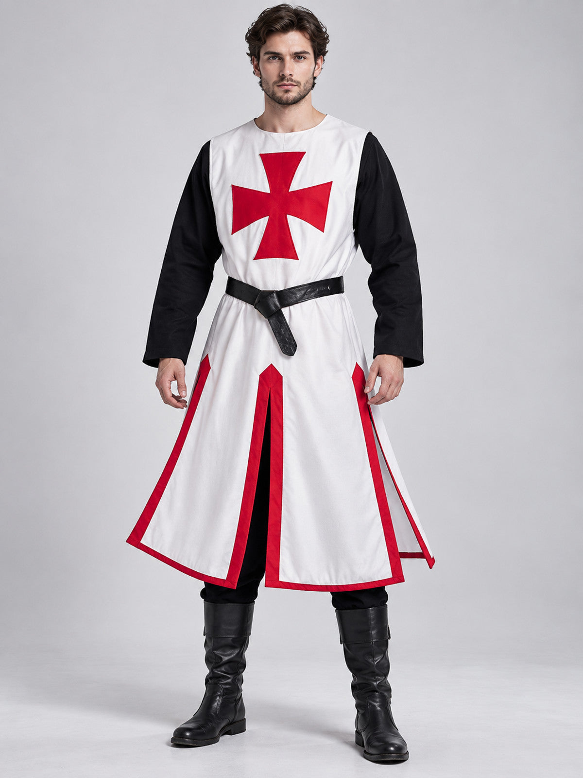 Medieval Cosplay Costume with Red Cross