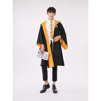 Wizard Costume: Robe, Shirt, Tie, and Pants on-model view