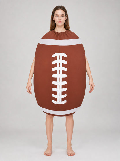 Football-Shaped Carnival Costume front view