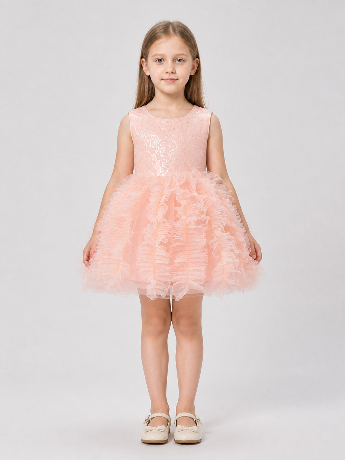 Sequin Princess Party Dress on-model view