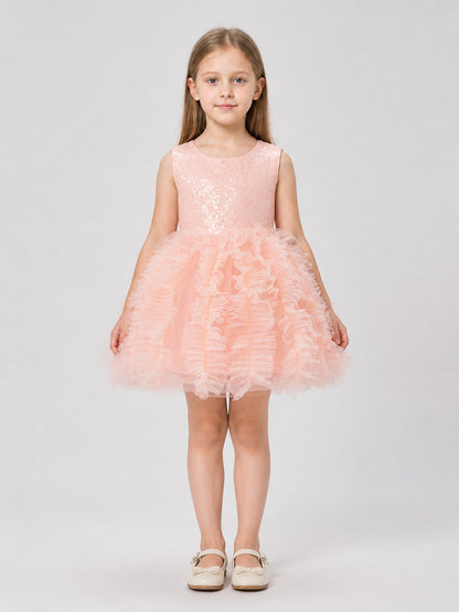 Sequin Princess Party Dress on-model view