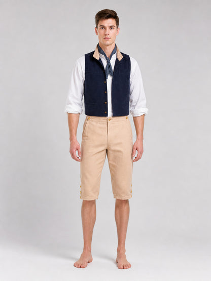 Cosplay Character Costume: Vest, Shirt, and Trousers on-model view