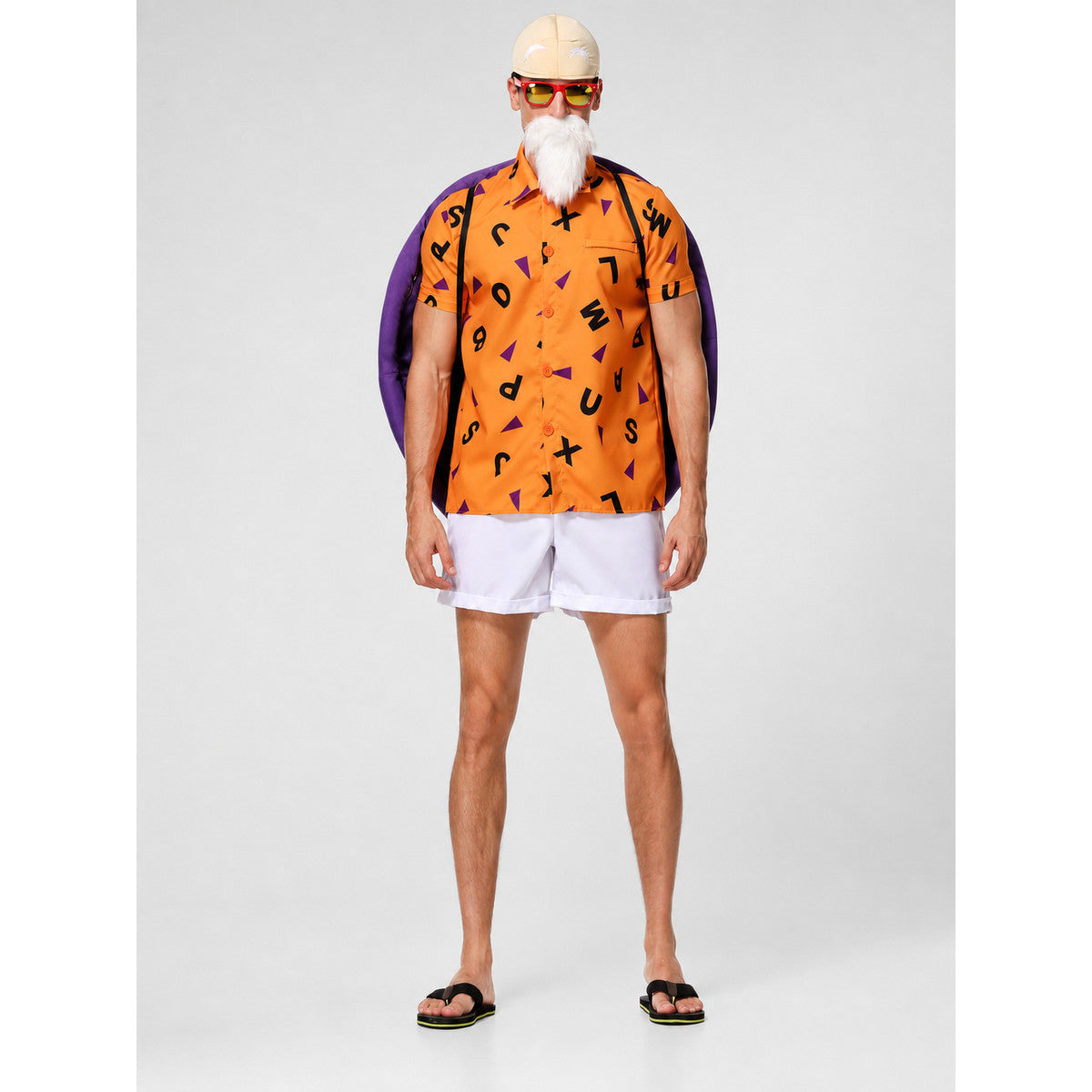 Orange cosplay shirt with collar and pocket