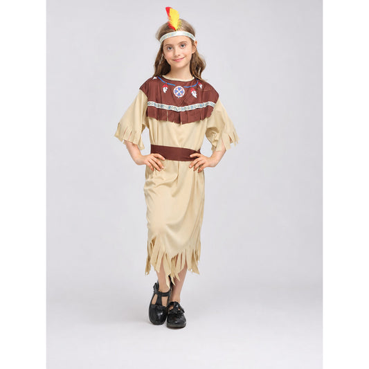 Native American-style carnival costume with dress