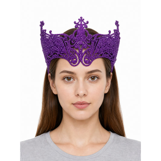 Purple glitter carnival tiara