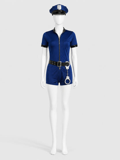 Police Costume with Jumpsuit and Cap
