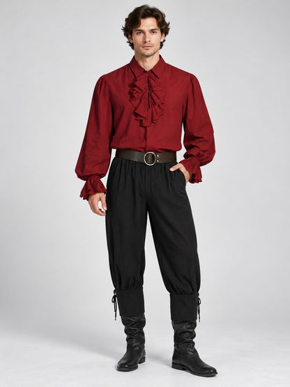 Medieval-Style Carnival Costume with Jabot and Lace