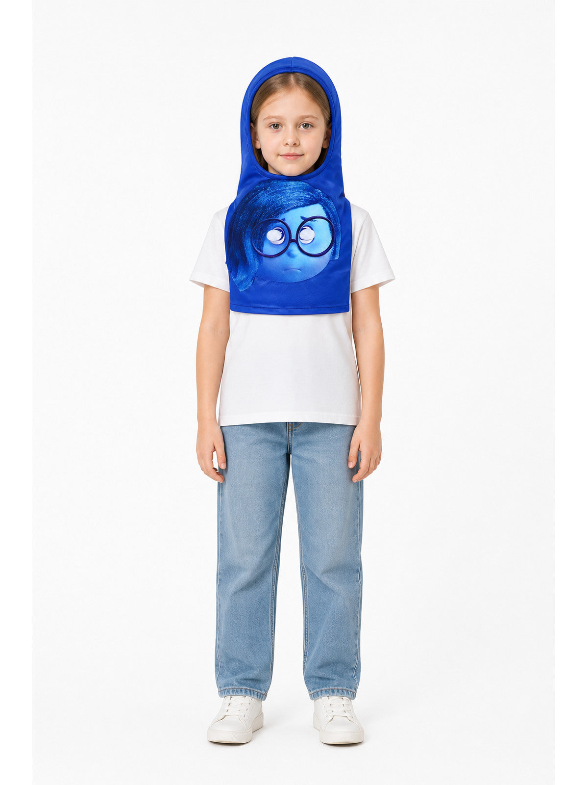 Inside Out 2 Head Mask with Blue Hair and Glasses main product view