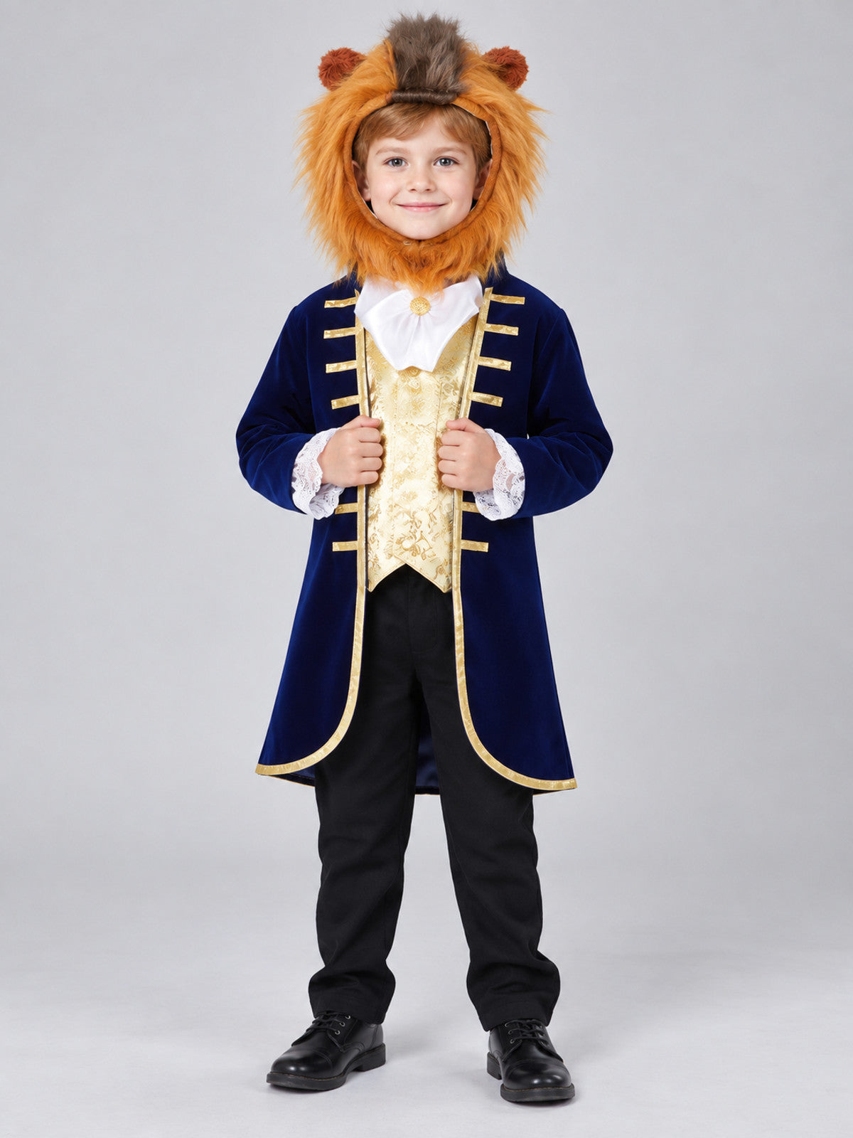 Kids' Lion Carnival Costume with Mane and Jabot