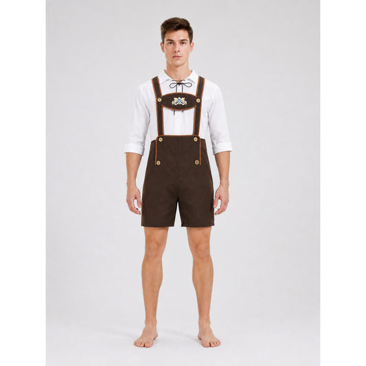 Oktoberfest-Style Carnival Costume with Hat front view