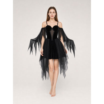 Black Winged Costume Dress for Cosplay
