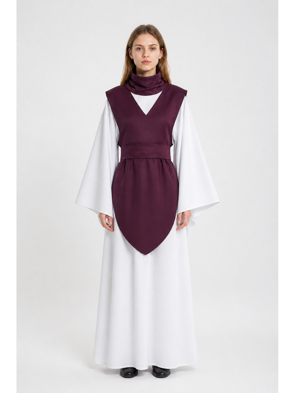 Wizard Costume with Wide Sleeves, Burgundy and White main product view