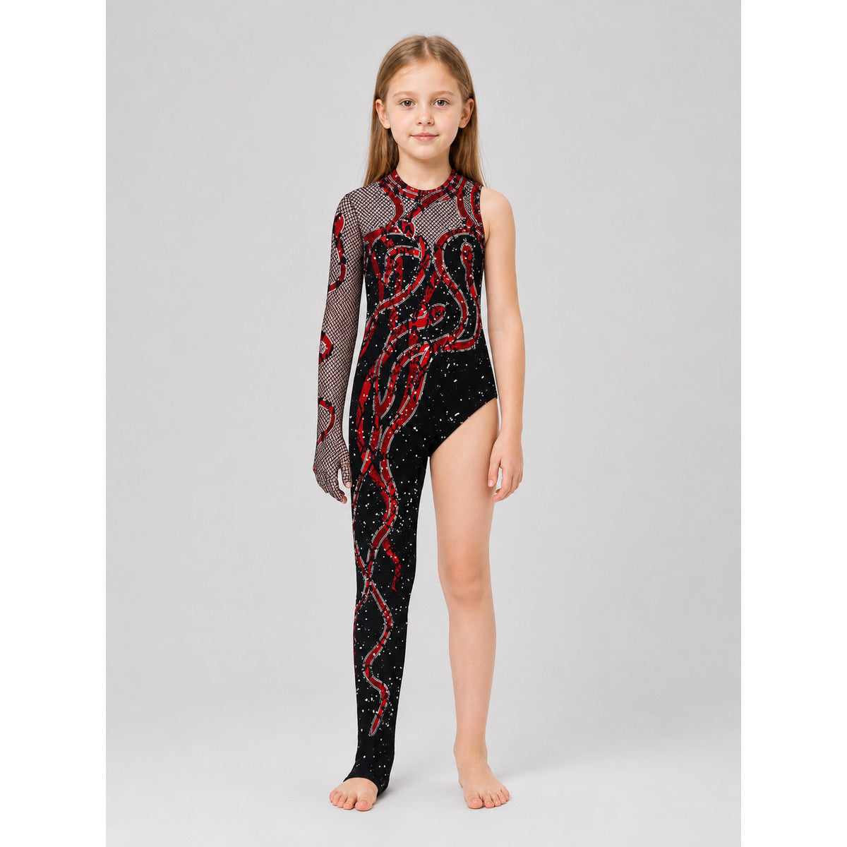 Stage Jumpsuit with Glove Sleeve on-model view