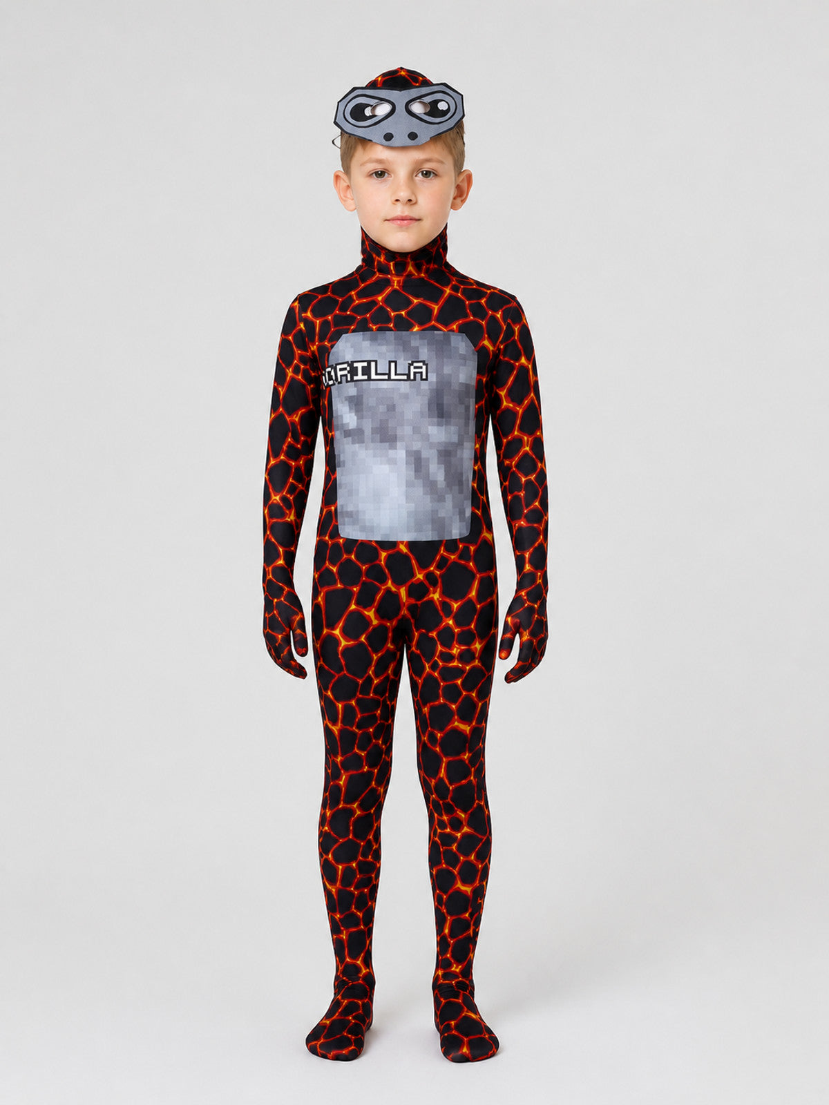 Lava Gorilla One-Piece Jumpsuit Costume for Cosplay on-model view