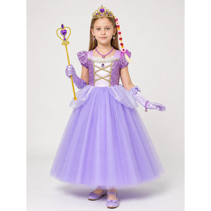 Purple Princess Carnival Costume for Halloween main product view