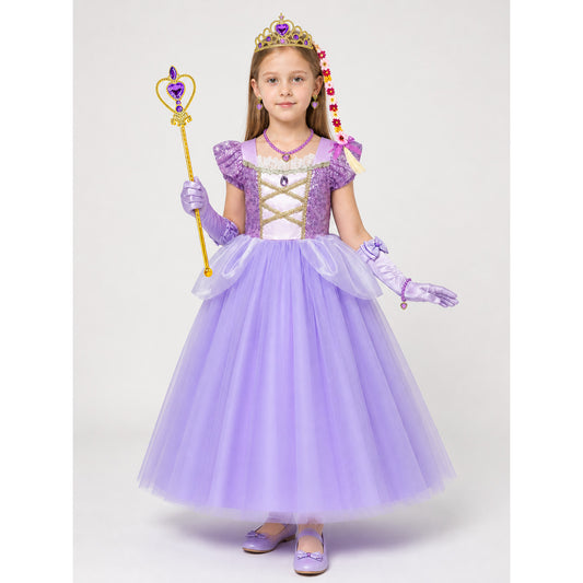 Purple Princess Carnival Costume for Halloween main product view