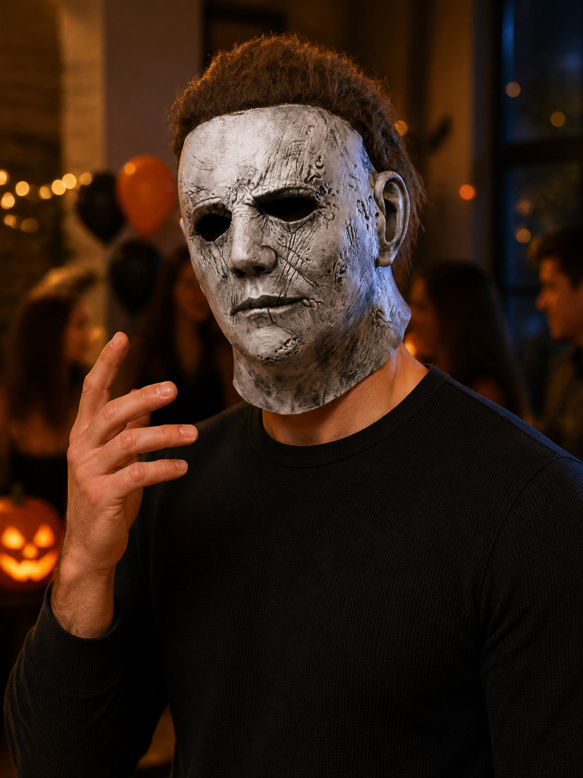 Halloween and Cosplay Carnival Mask with Gray Face