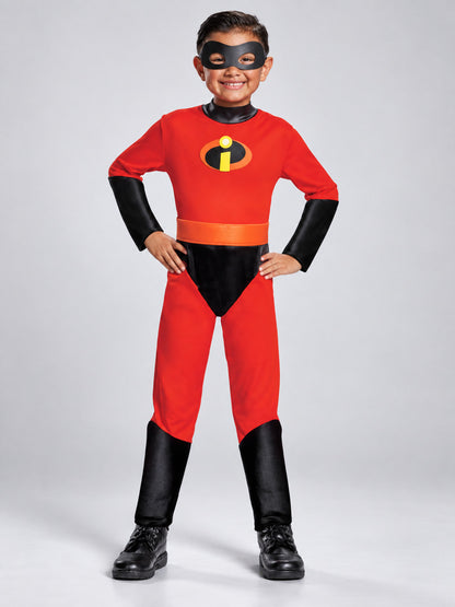 Kids' Superhero Carnival Costume Red with Mask