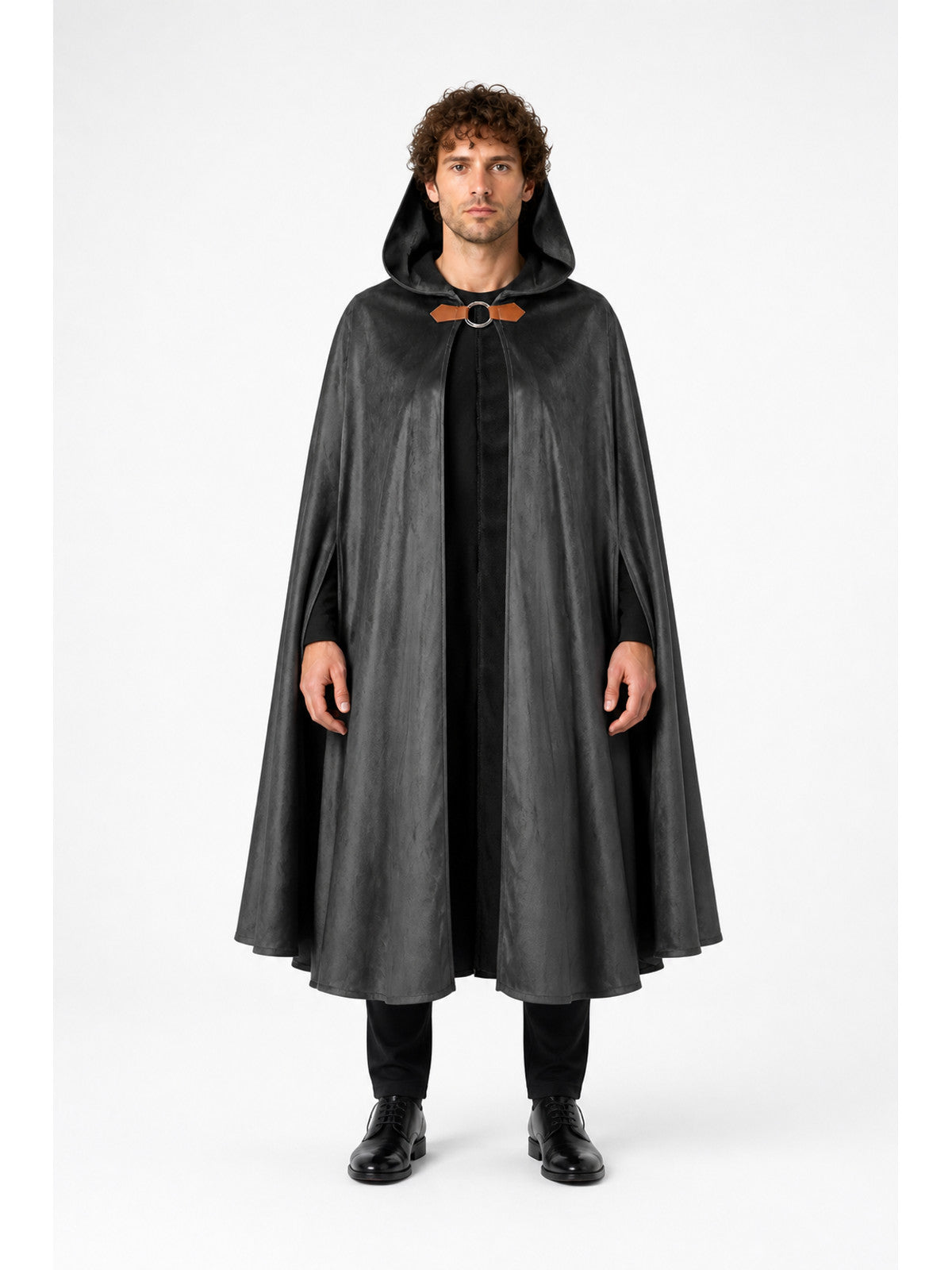 Medieval-Style Hooded Cloak Cape main product view
