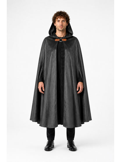 Medieval-Style Hooded Cloak Cape main product view