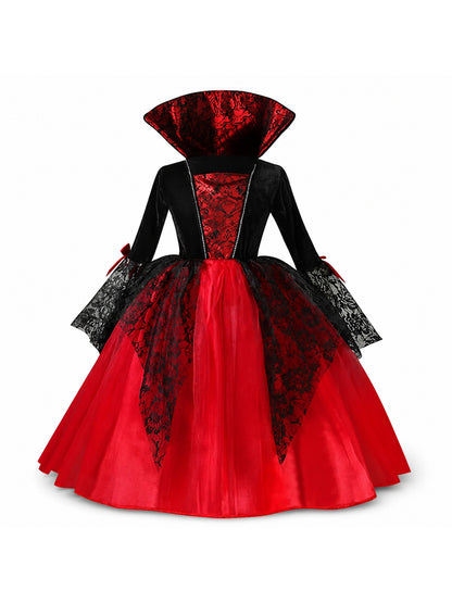 2025 Girls Cosplay Vampire Halloween Dress For Kids Ghost Bride Gothic Costume main product view