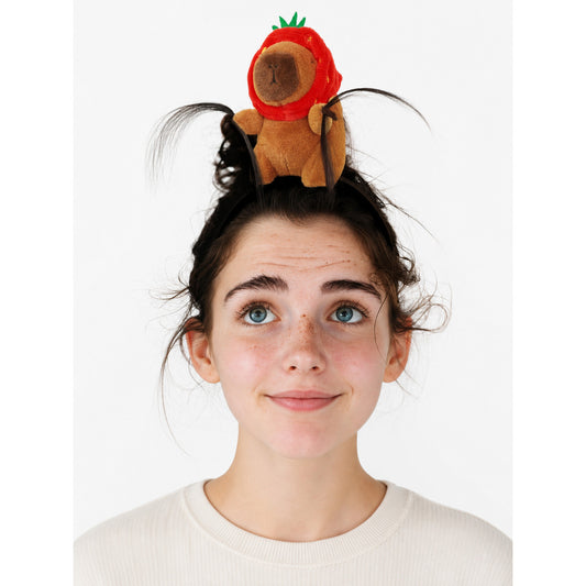 Capybara and Strawberry Carnival Headband