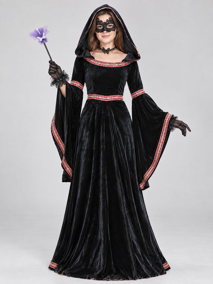 Carnival Costume: Black Hooded Dress