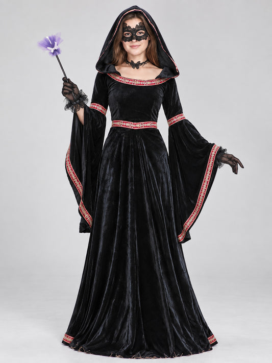 Carnival Costume: Black Hooded Dress