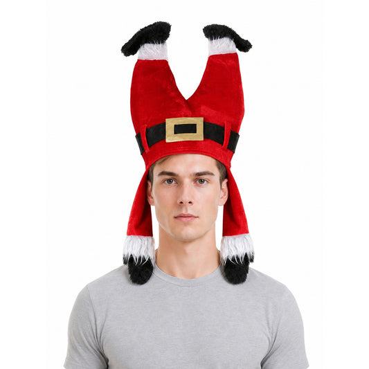 Christmas carnival hat with fluffy trim