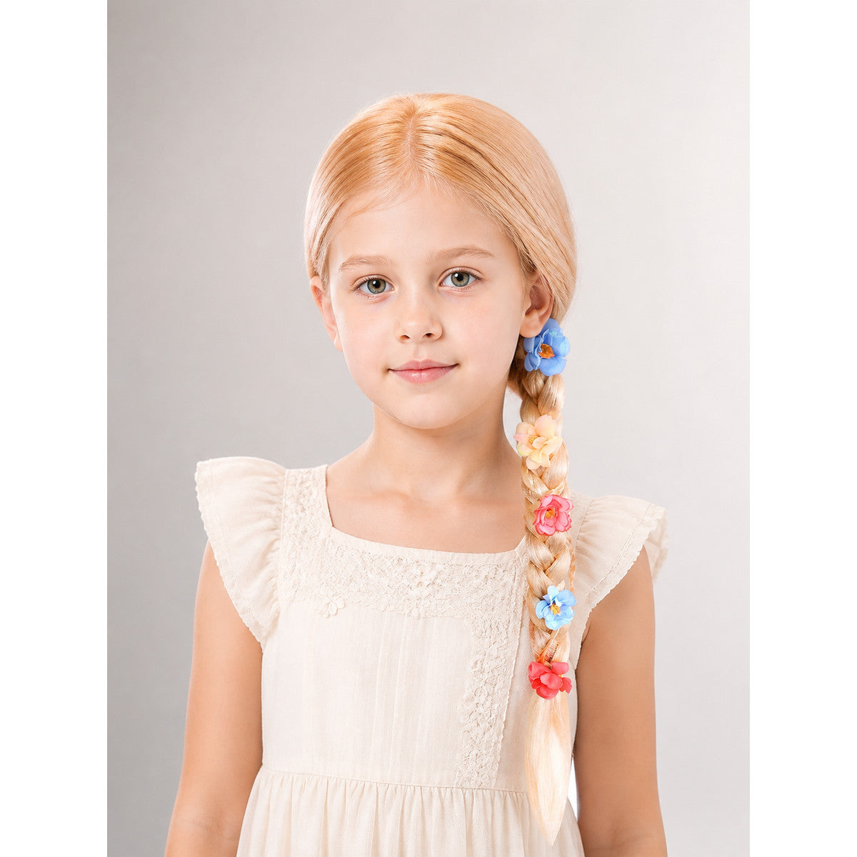 Carnival Wig with a Golden Braid for Halloween and Cosplay main product view
