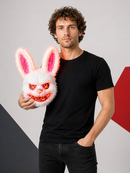 Glowing Rabbit Halloween Mask with Ears