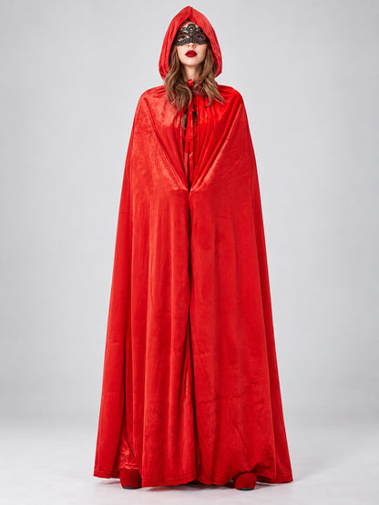 Red Long Hooded Vampire Cape
