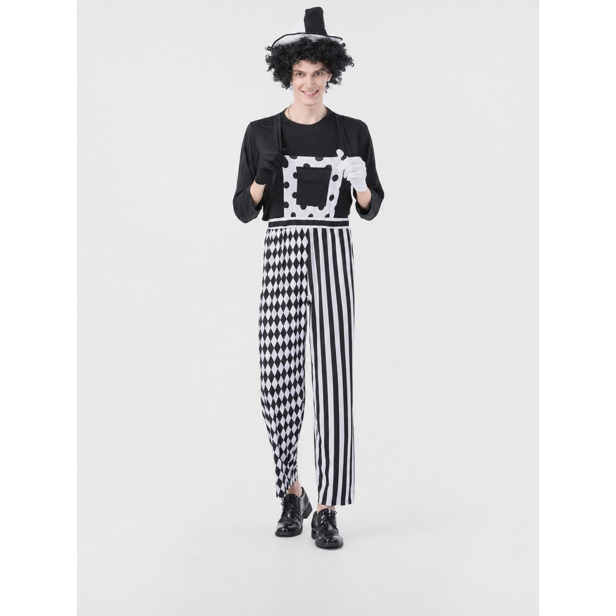 Vintage Circus Clown Costume on-model view