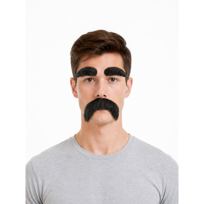 Black Fake Beard and Eyebrows for Masquerade