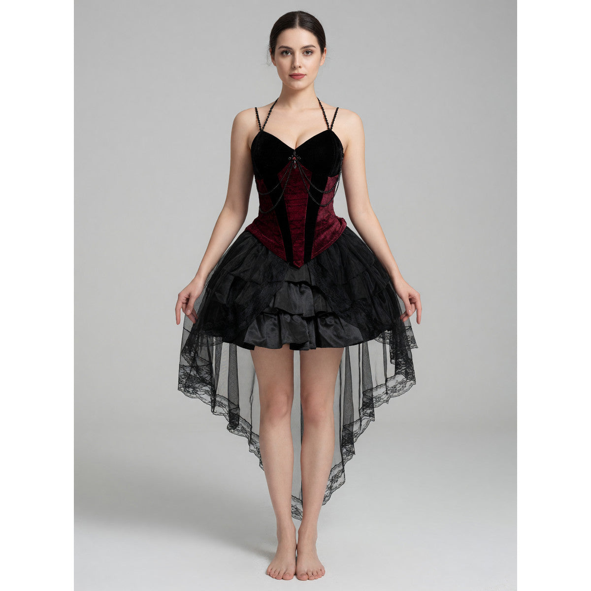 Vampire Costume: Corset-Style Top and Skirt