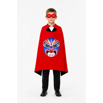 Children’s Halloween Cape with Mask and Opera Design main product view