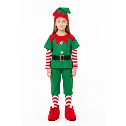New Year's Elf Costume with Hat and Belt main product view