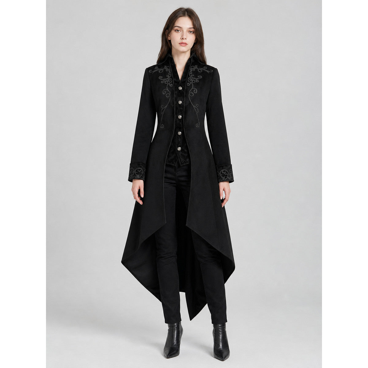 Carnival Gothic Frock Coat with Embroidery