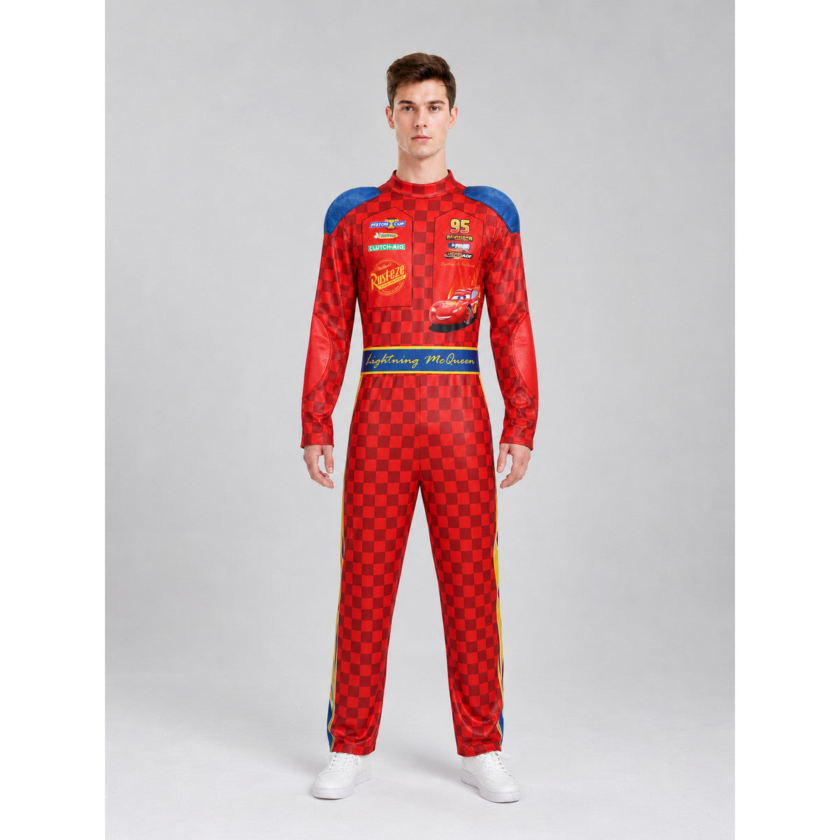 Racing Driver Cosplay Costume: Jumpsuit and Cap front view