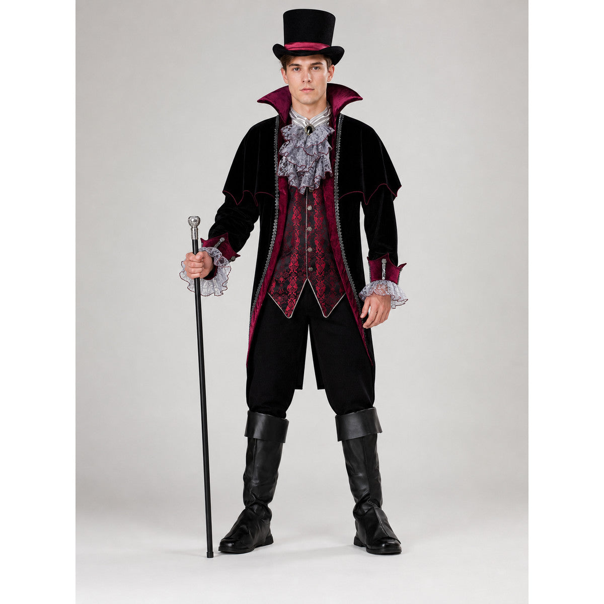 Gothic-Style Vampire Costume for Halloween