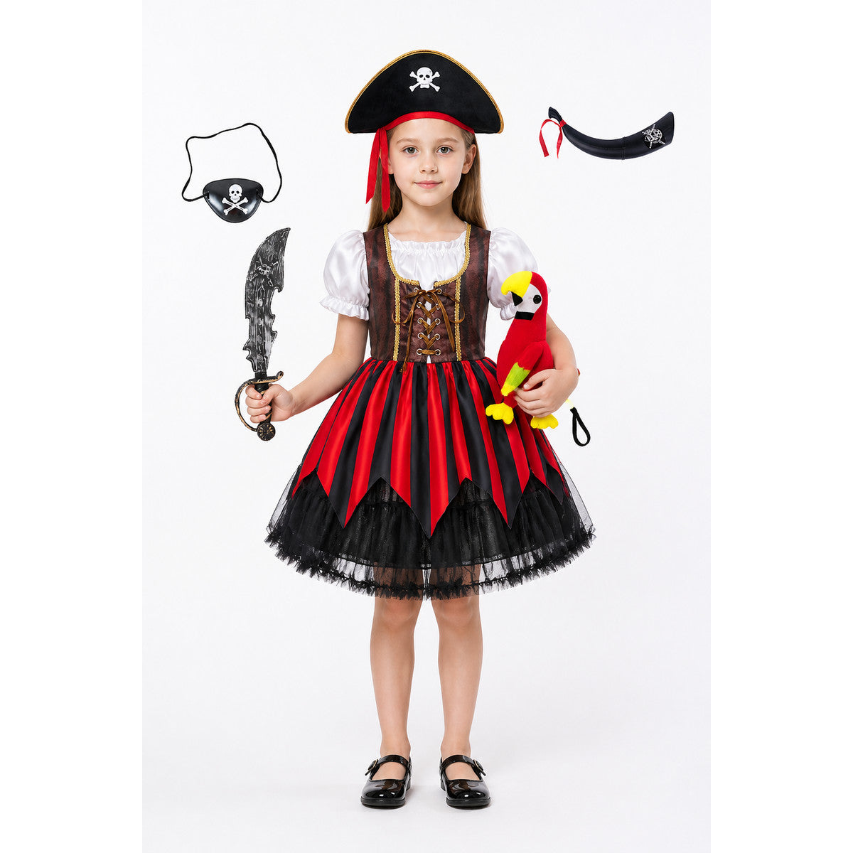 Pirate Costume with Dress and Accessories main product view